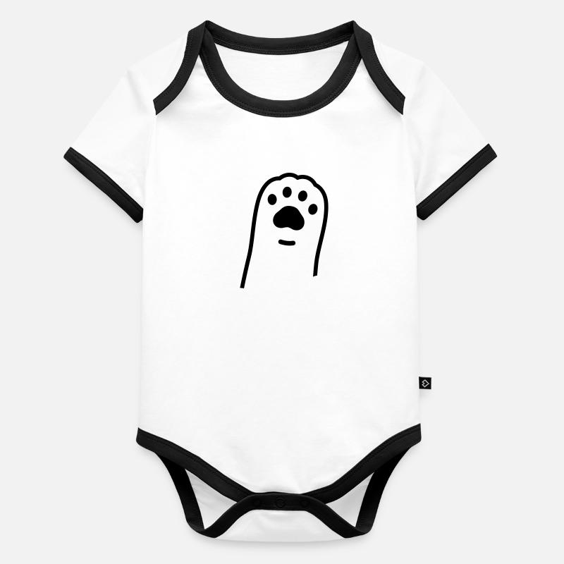Cat Paw Organic Baby Contrasting Bodysuit