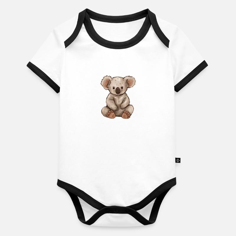 Koala Koalabär Geschenkidee Baby Bio-Kurzarm-Kontrastbody