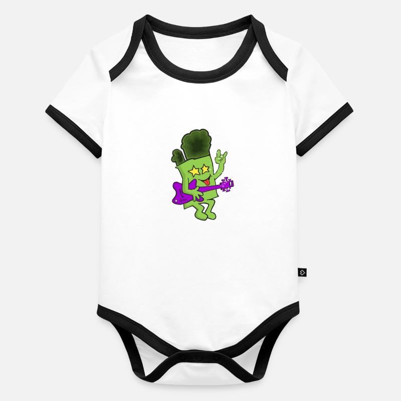 B-ROCK-OLI Baby Bio-Kurzarm-Kontrastbody