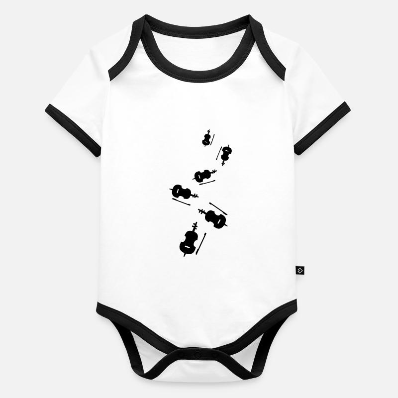 Instrument de violon Body Bébé bio contrasté manches courtes