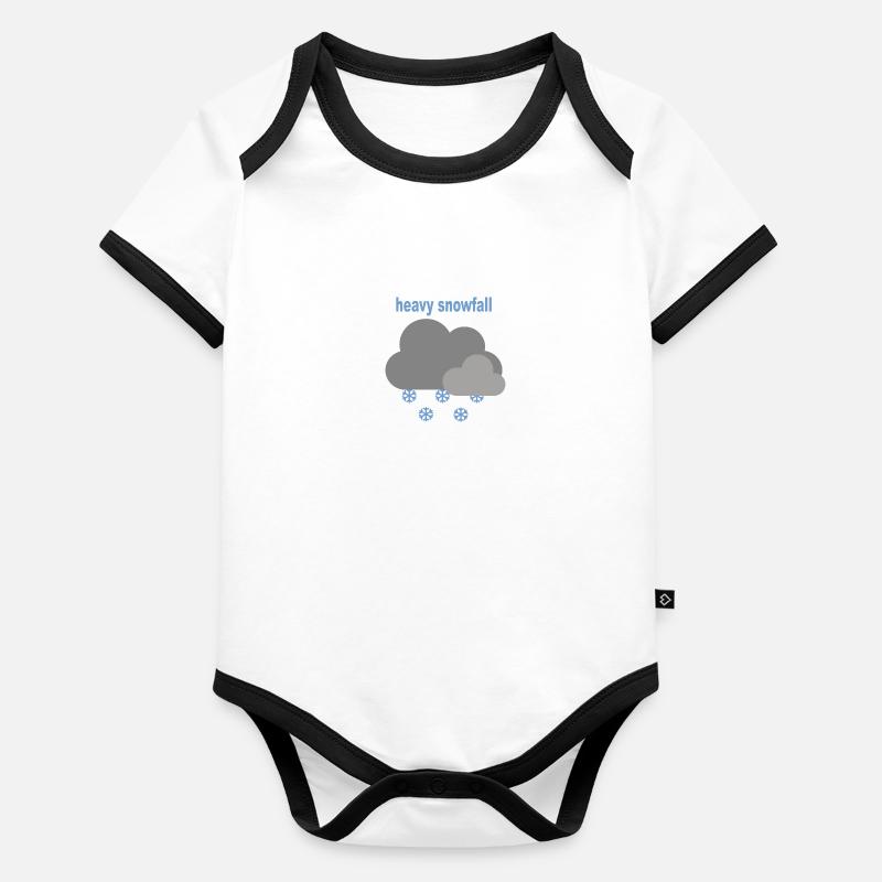 heavy snowfall Organic Baby Contrasting Bodysuit