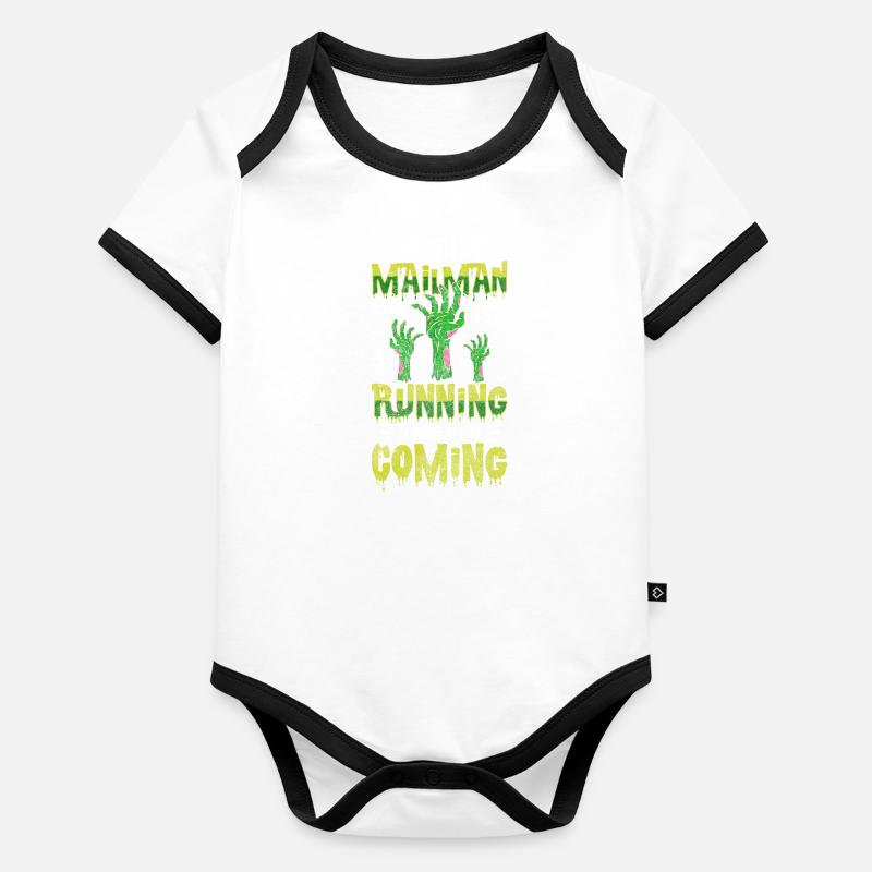 Postman, parcel service, courier Organic Baby Contrasting Bodysuit