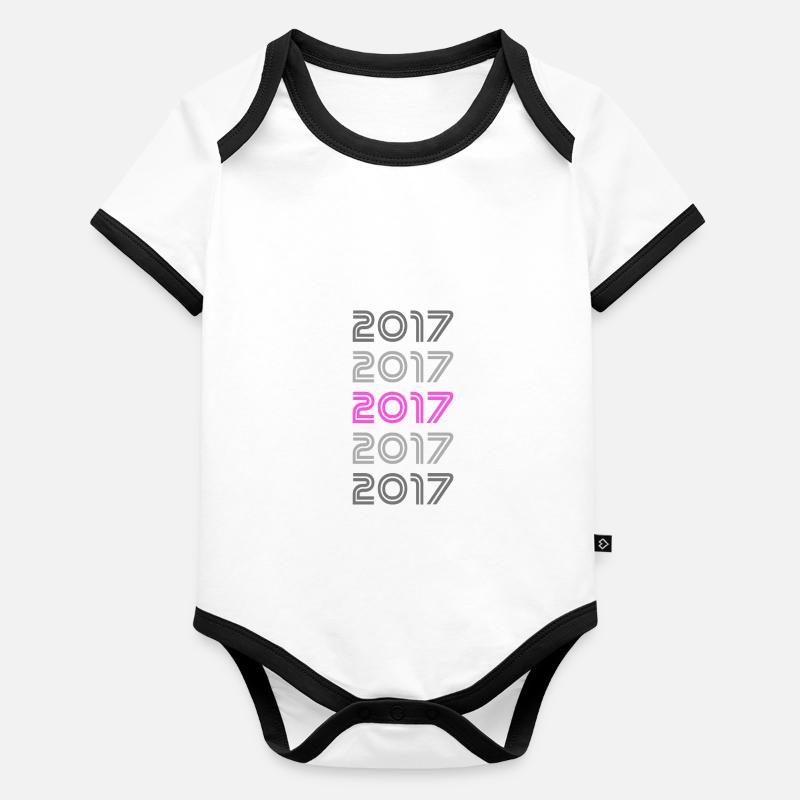 Année : 2017 Body Bébé bio contrasté manches courtes