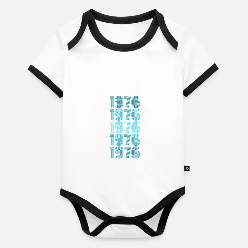 1976 Body Bébé bio contrasté manches courtes