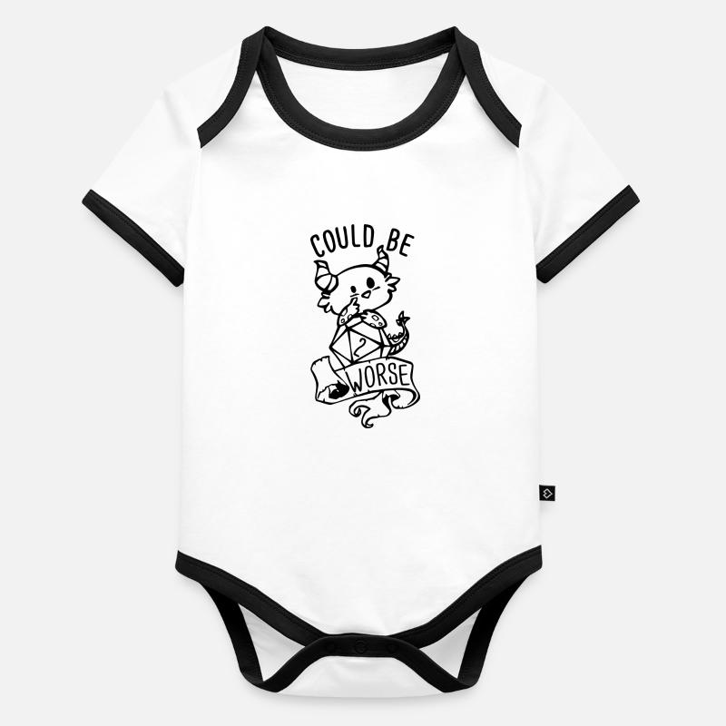 Cute RPG GAME Could be Worse Organic Baby Contrasting Bodysuit