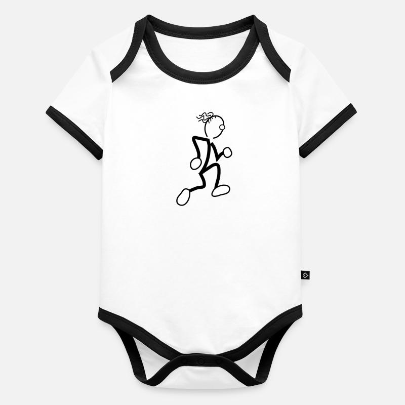 Jogging, course à pied Body Bébé bio contrasté manches courtes