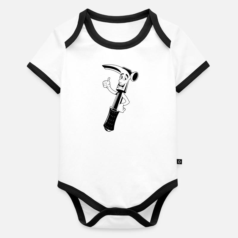 Hammer Cartoon Body Bébé bio contrasté manches courtes