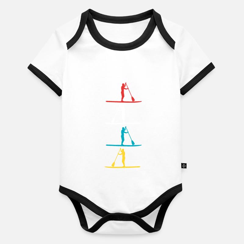 Stand Up Paddling SUP Surfer Cadeau Body Bébé bio contrasté manches courtes