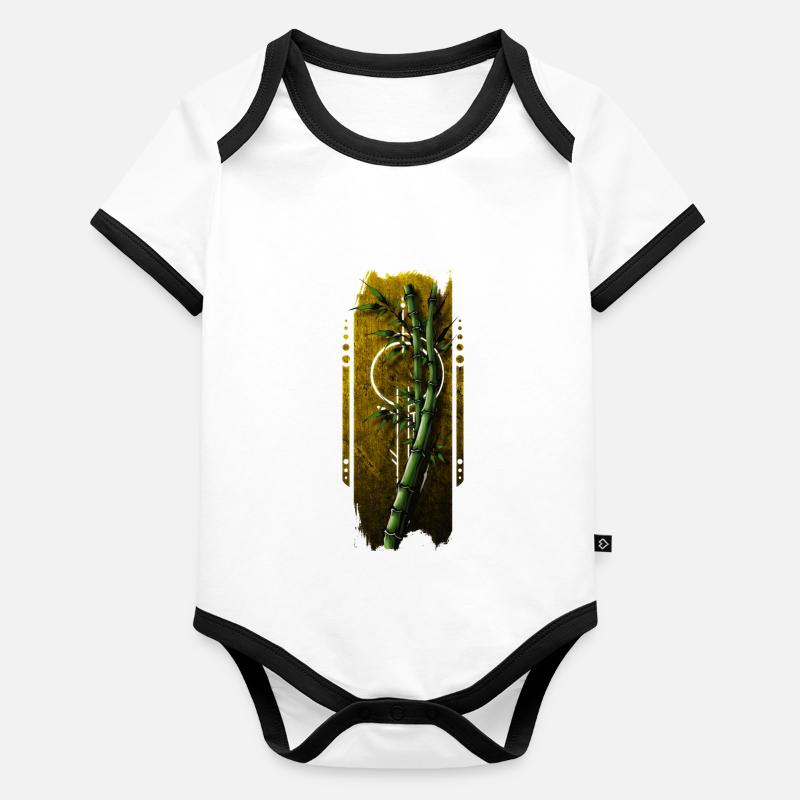 Zen : Délice de bambou Body Bébé bio contrasté manches courtes