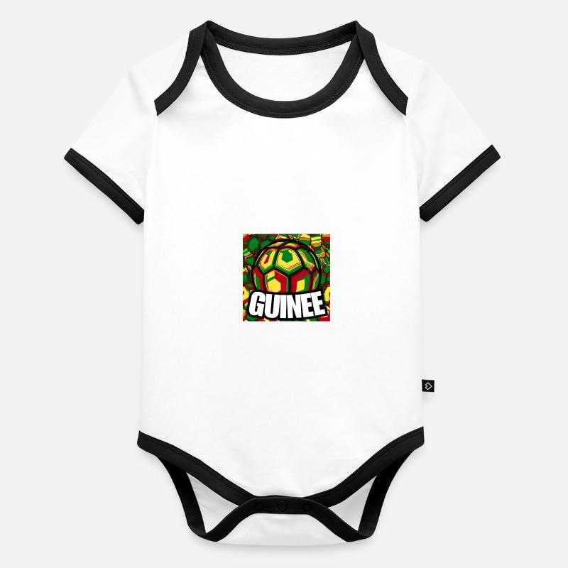 Énergie Conakryenne Body Bébé bio contrasté manches courtes