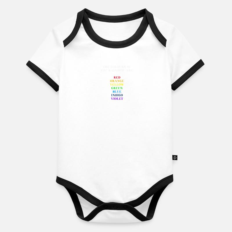 Regenbogen Geschenkidee für Kinder Regenbogenfarbe Baby Bio-Kurzarm-Kontrastbody