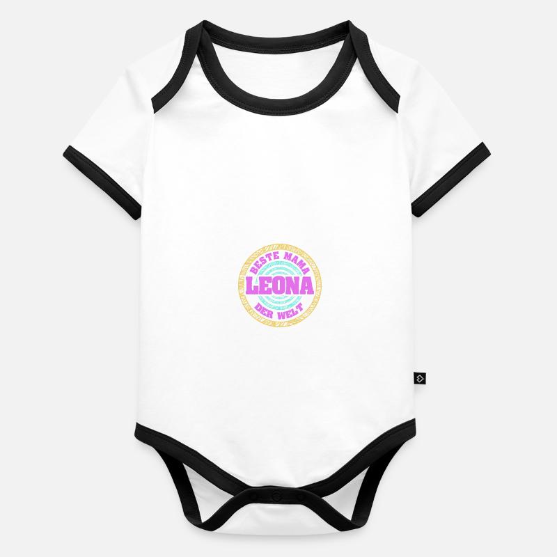 Mère Leona Body Bébé bio contrasté manches courtes