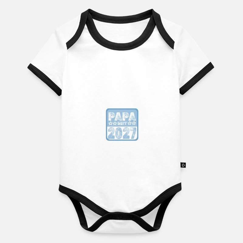 2027 Body Bébé bio contrasté manches courtes
