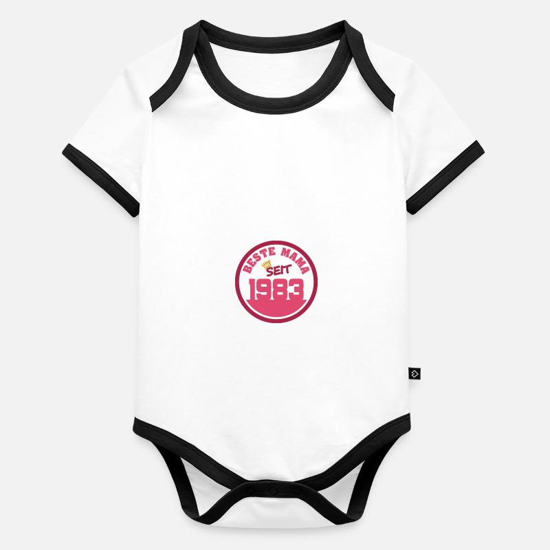 1983 Body Bébé bio contrasté manches courtes