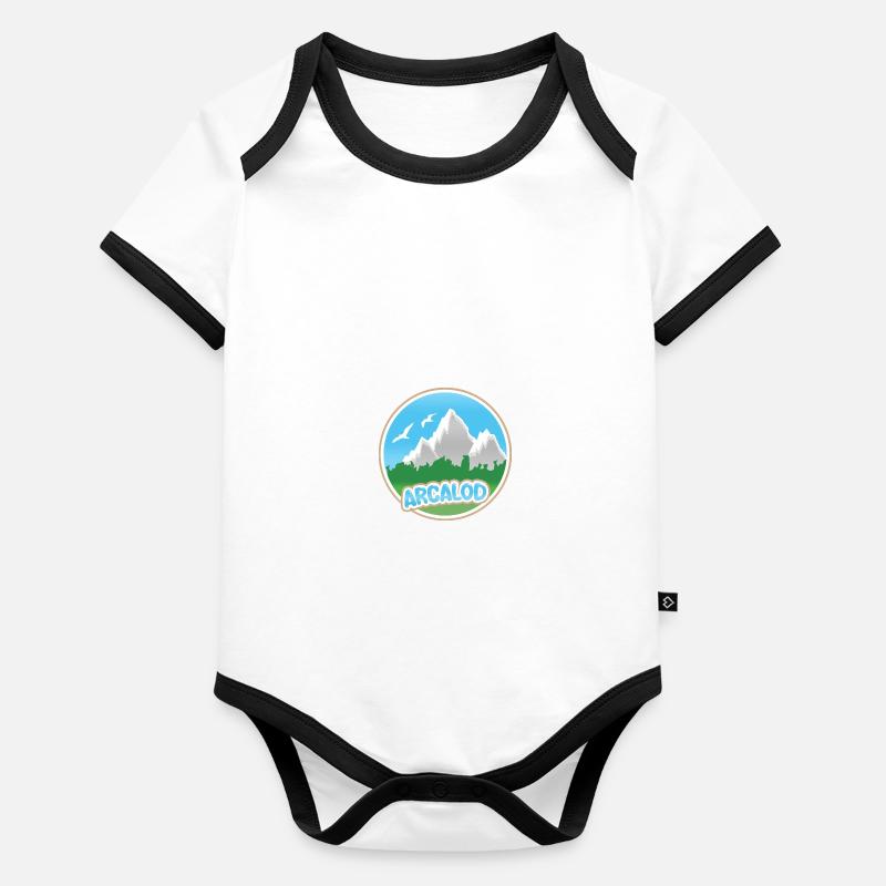 Arcalod Body Bébé bio contrasté manches courtes