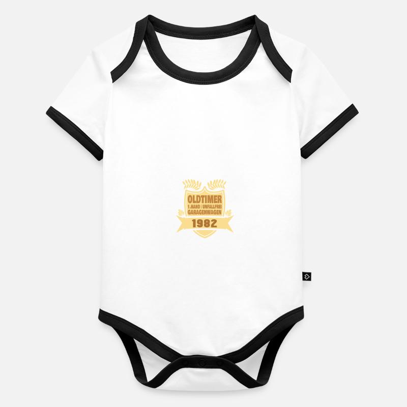 Geschenkidee 1982 Baby Bio-Kurzarm-Kontrastbody