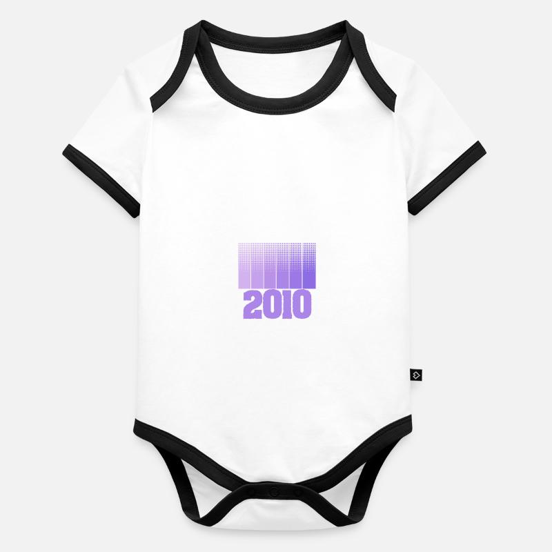 Né en 2010 Body Bébé bio contrasté manches courtes