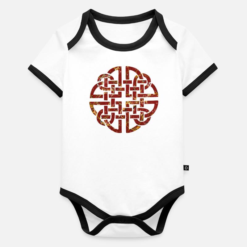 noeud celtique 8 e 232 Body Bébé bio contrasté manches courtes