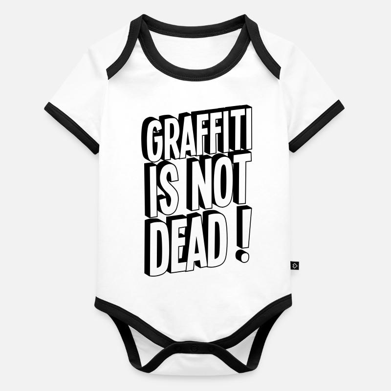 GRAFFITI ART IS NOT DEAD Baby Bio-Kurzarm-Kontrastbody