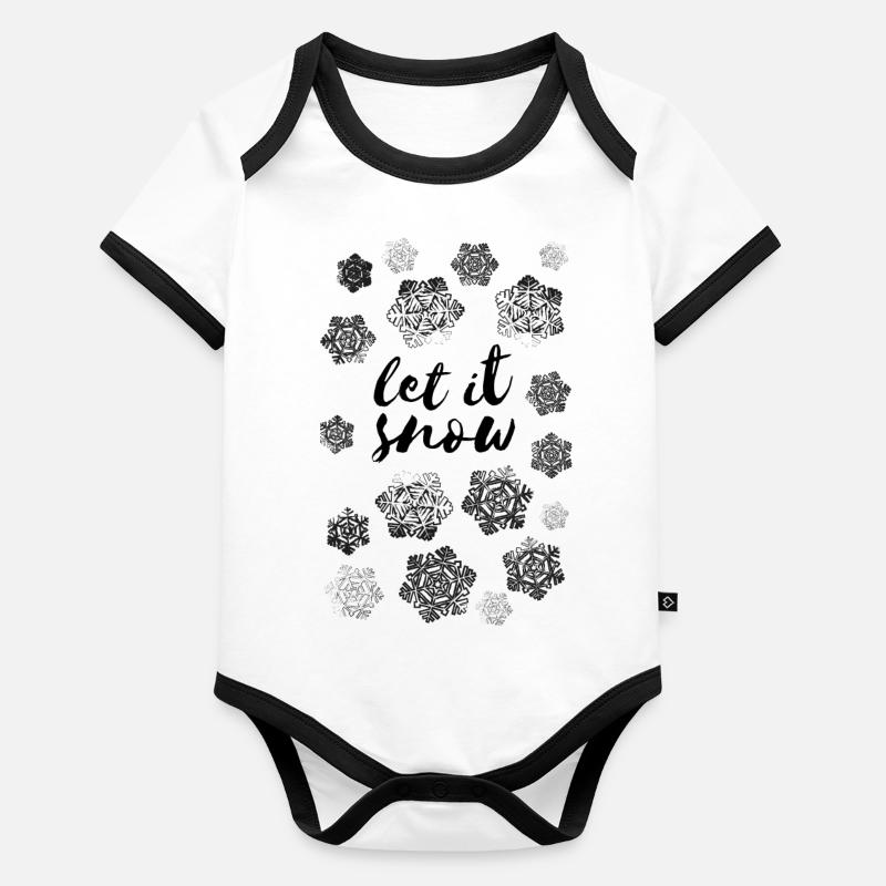 AD Let It Snow Body Bébé bio contrasté manches courtes