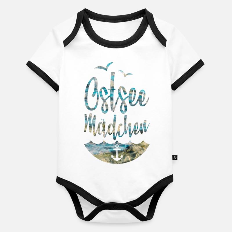 OSTSEE MÄDCHEN Baby Bio-Kurzarm-Kontrastbody