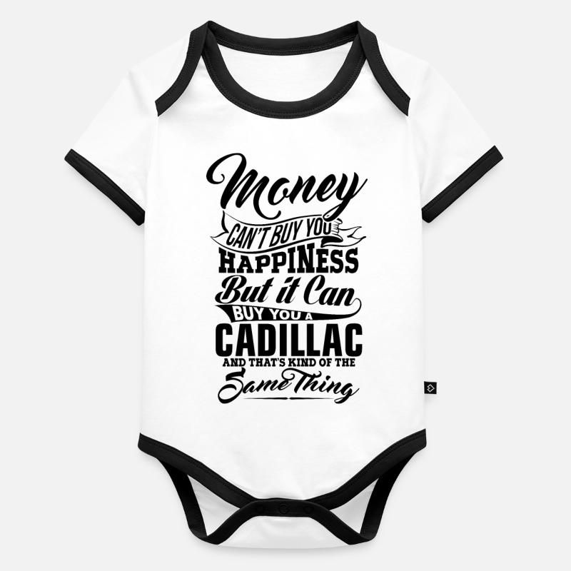 ARGENT ET CADILLAC B Body Bébé bio contrasté manches courtes