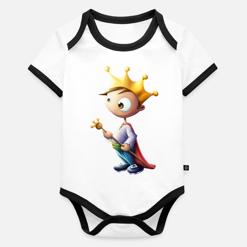 King Organic Baby Contrasting Bodysuit