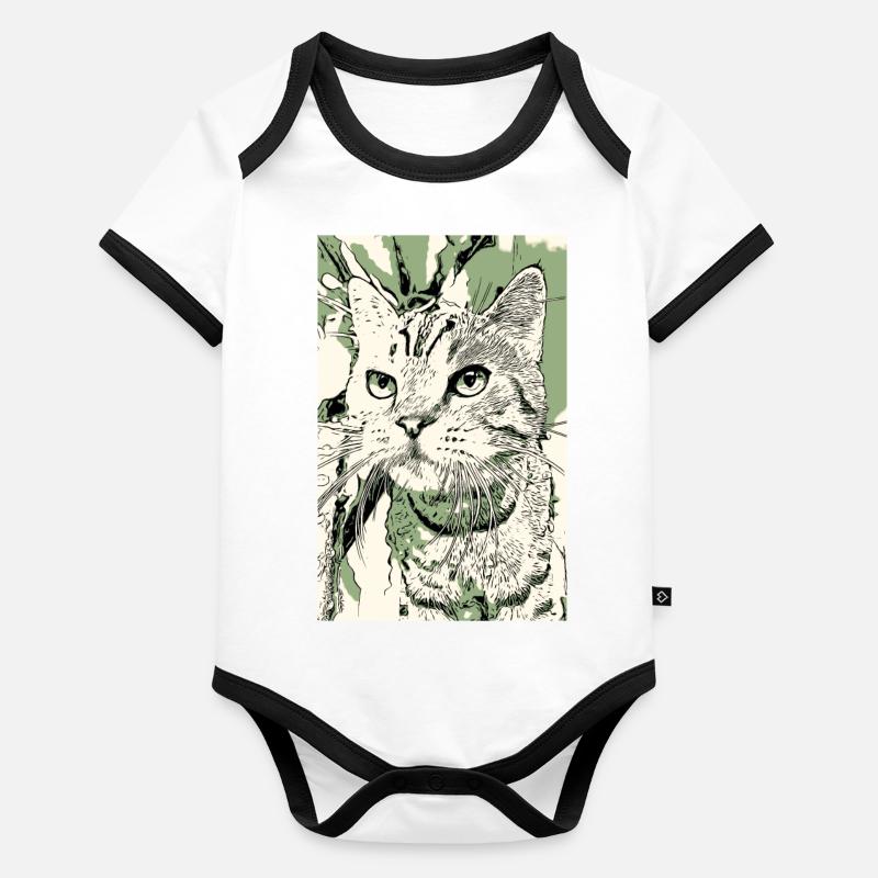 Kau kam Baby Bio-Kurzarm-Kontrastbody
