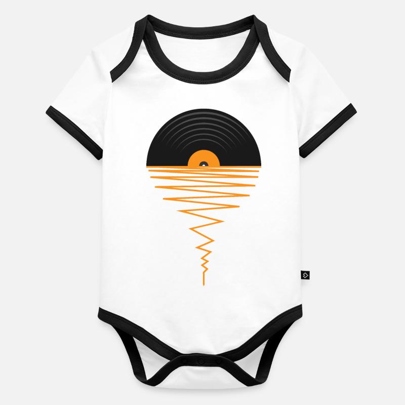 Collector de vinyle Sunset Body Bébé bio contrasté manches courtes