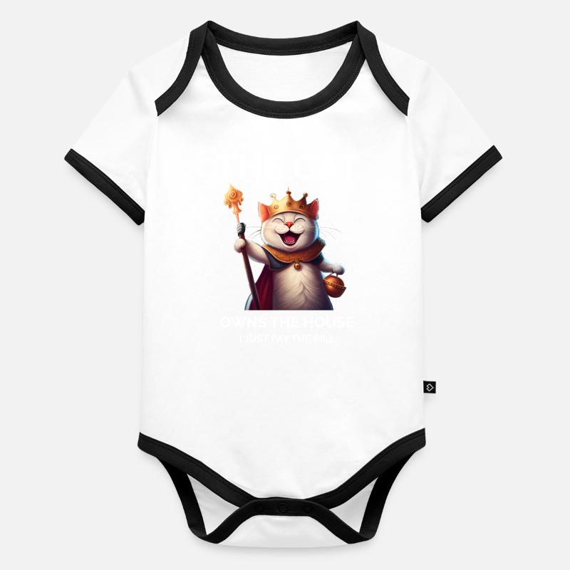 Cat Lover Kitten Organic Baby Contrasting Bodysuit