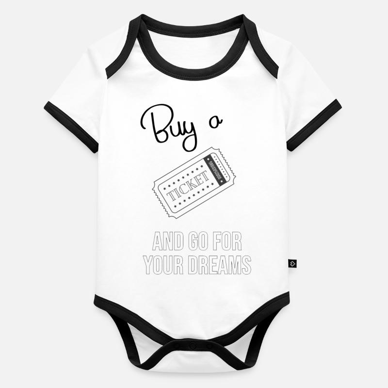 Acheter un rêve Body Bébé bio contrasté manches courtes