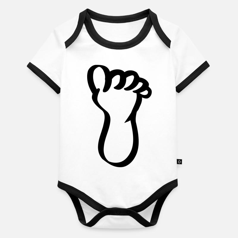 fuss Baby Bio-Kurzarm-Kontrastbody