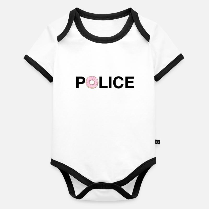 Polizei Baby Bio-Kurzarm-Kontrastbody