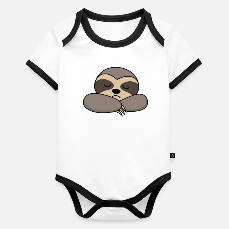 Sloth Organic Baby Contrasting Bodysuit