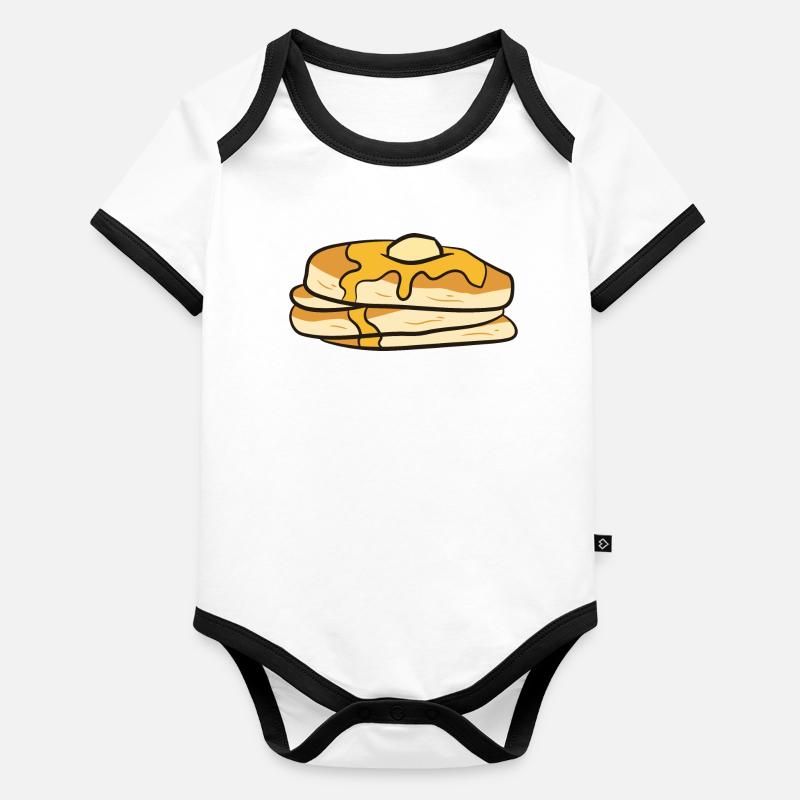 Crêpes - sirop d’érable et beurre Body Bébé bio contrasté manches courtes