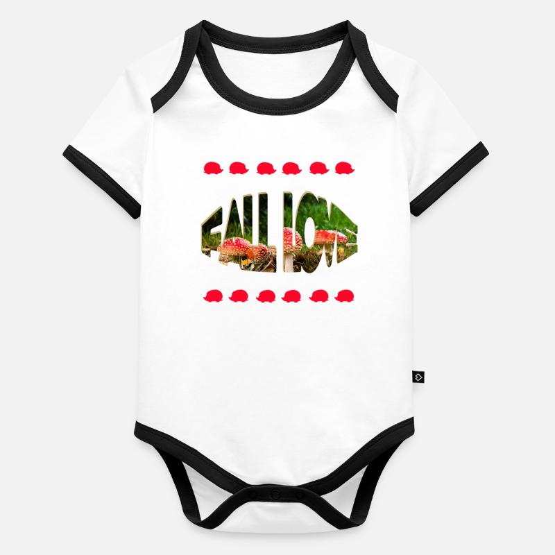 automne 59 Body Bébé bio contrasté manches courtes