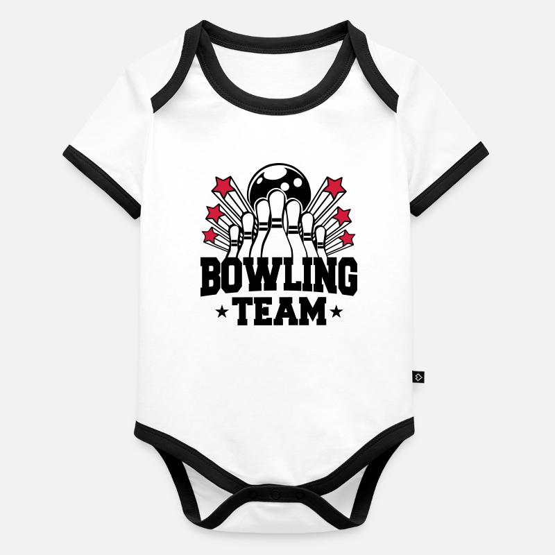 Équipe de bowling Body Bébé bio contrasté manches courtes