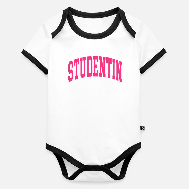 Studentin Baby Bio-Kurzarm-Kontrastbody