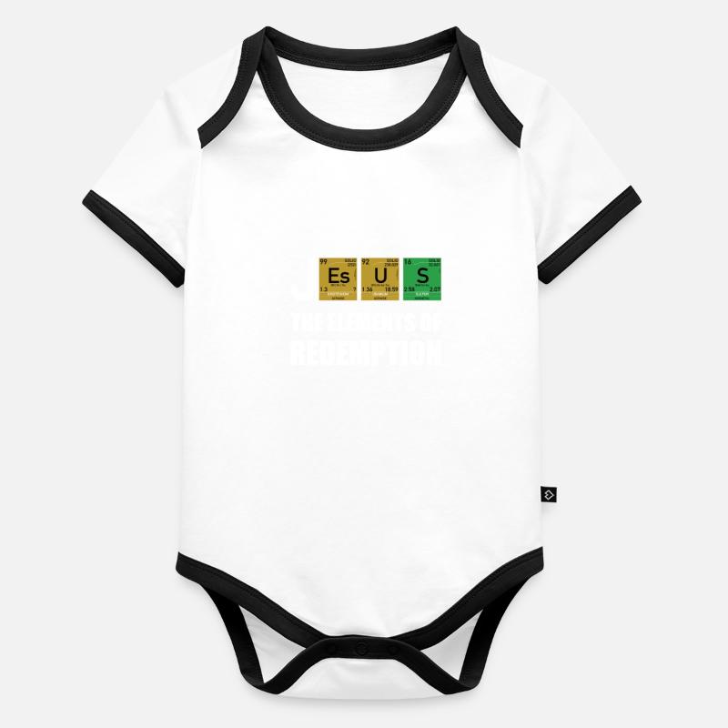 Christian funny nerd statement Organic Baby Contrasting Bodysuit