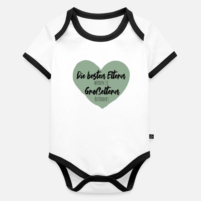 Die besten Eltern werden zu Großeltern befördert. Baby Bio-Kurzarm-Kontrastbody
