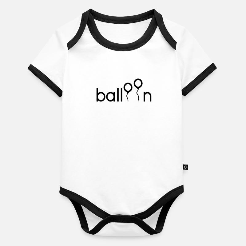 balloon ballon d’image du mot symbole Body Bébé bio contrasté manches courtes