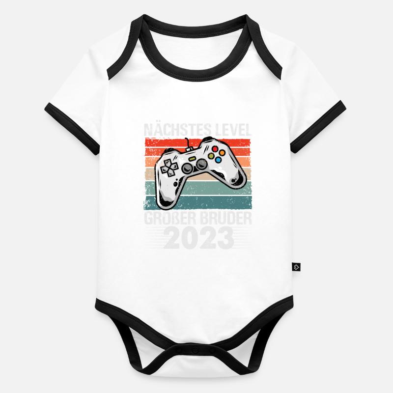 Nächstes Level Großer Bruder 2022 Loading Geschenk Baby Bio-Kurzarm-Kontrastbody