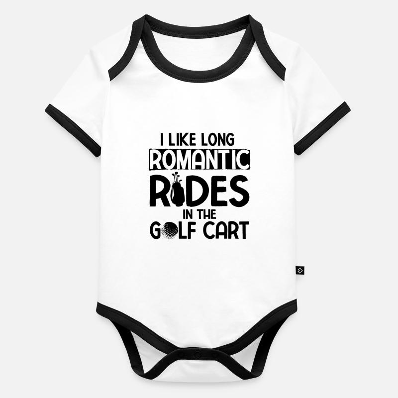 Golfplatz zum Golfen Golf Baby Bio-Kurzarm-Kontrastbody