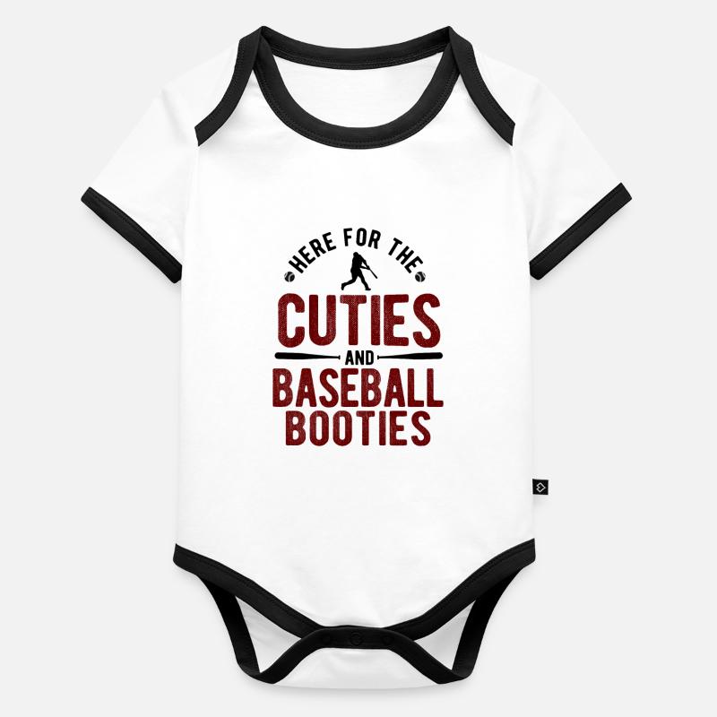 Baseball Baby Bio-Kurzarm-Kontrastbody