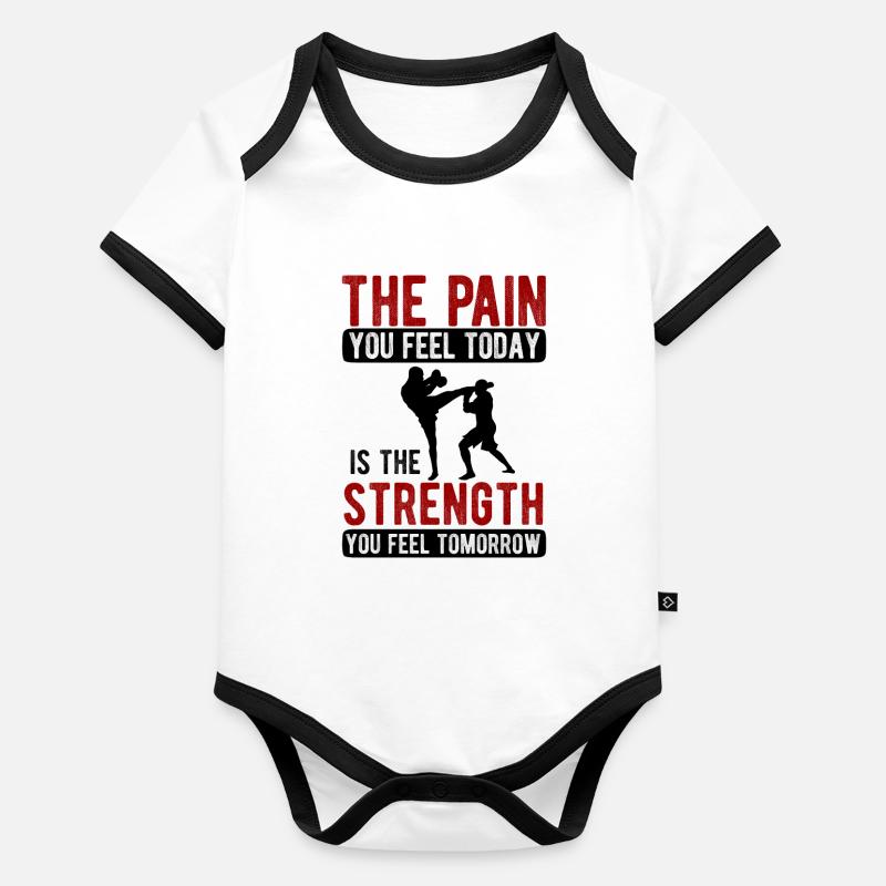 Kickboxing Baby Bio-Kurzarm-Kontrastbody