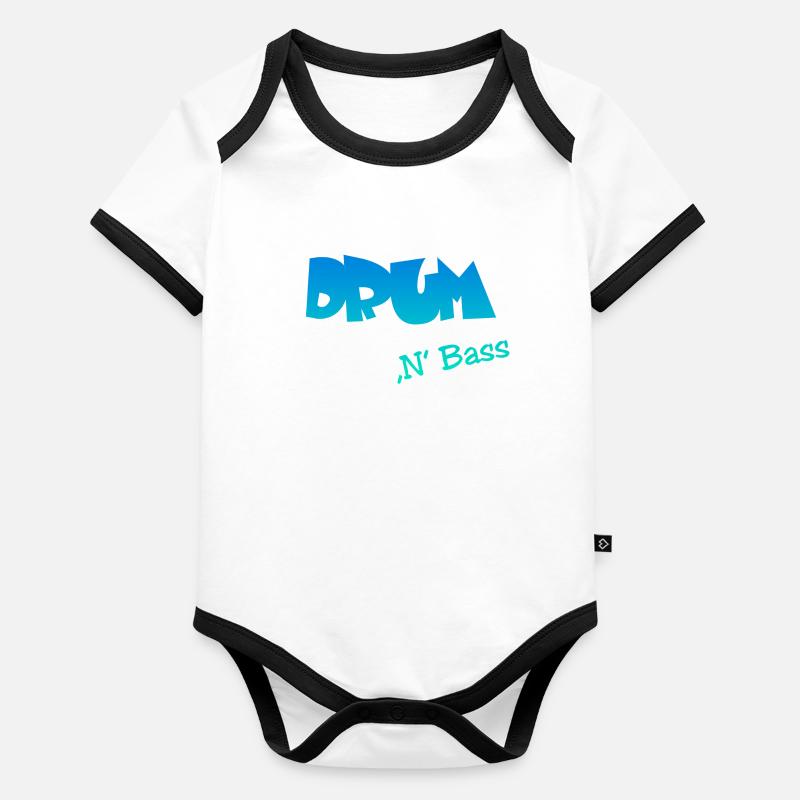 Drum n Bass Baby Bio-Kurzarm-Kontrastbody
