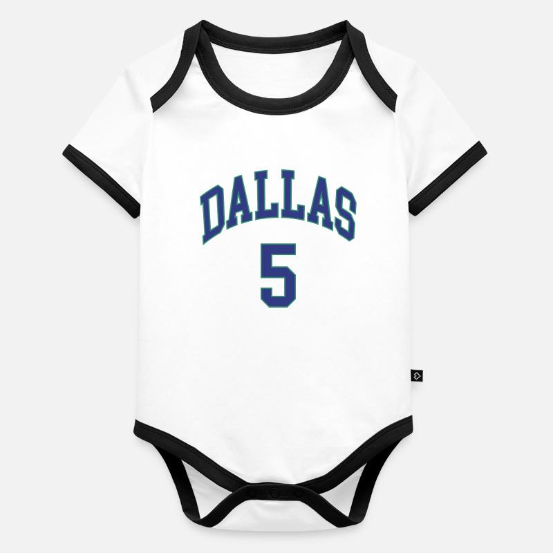 Dallas 5 Body Bébé bio contrasté manches courtes