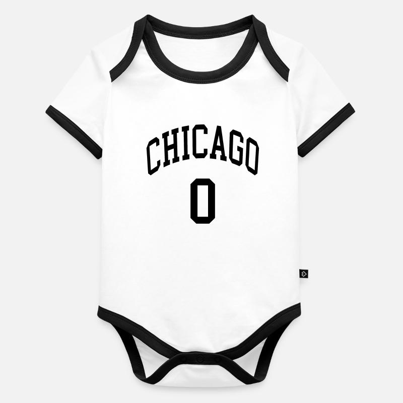 Chicago 0 Body Bébé bio contrasté manches courtes