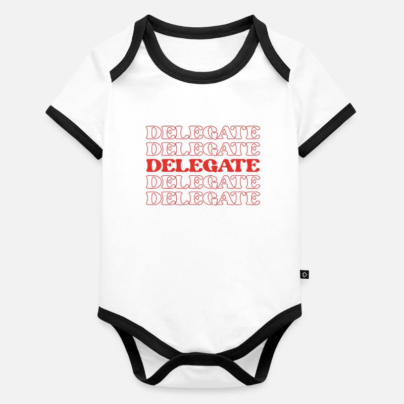 Delegierter Vertreter Stellvertretender Sprecher Baby Bio-Kurzarm-Kontrastbody