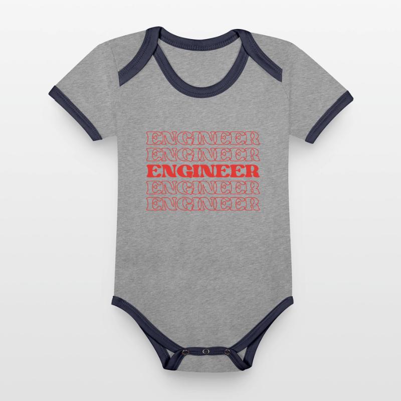 Engineer Designer Developer Technician Builder Organic Baby Contrasting Bodysuit